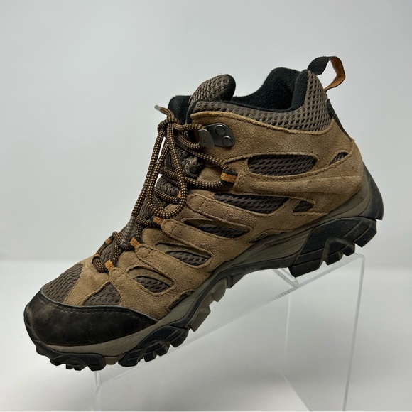 Merrell Shoes Merrell Moab Earth Brown Leather Mens Hiking Boots Size 8 Active Outdoors